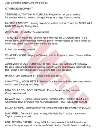 Illustration for article titled Leaked Paramount e-mail details all of the studio's promising/soul-crushing projects in development